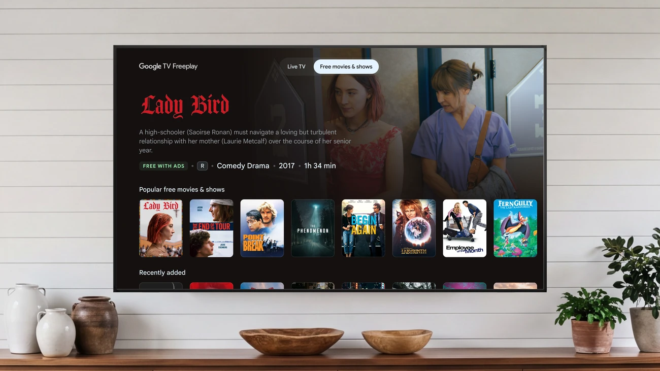 Google TV Freeplay добавил 10 000 фильмов по запросу: всё бесплатно и без подписки